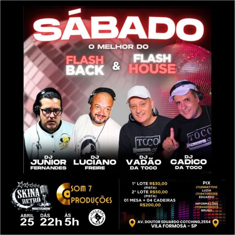 Flash Back Noite do Flash Back em São Paulo - Evento ON