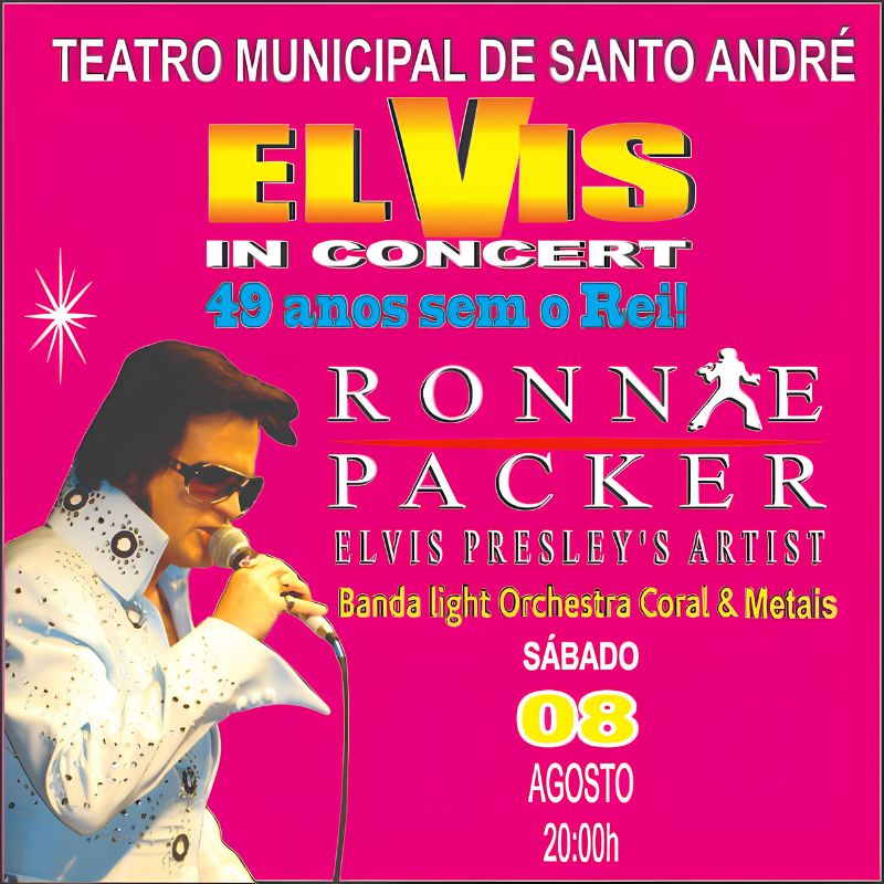 Elvis In Concert com Ronnie Packer - 49 Anos Sem o Rei! em Santo André