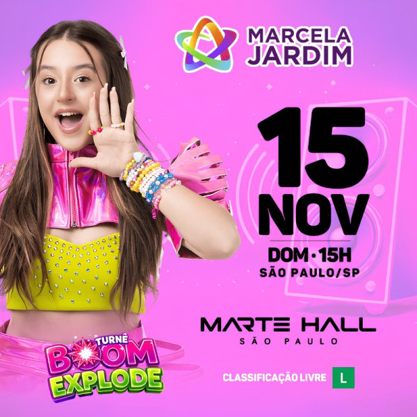 Marcela Jardim apresenta a turnê “Boom Explode”