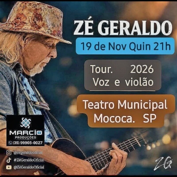 Zé Geraldo - Turnê 2026 Voz e Violão