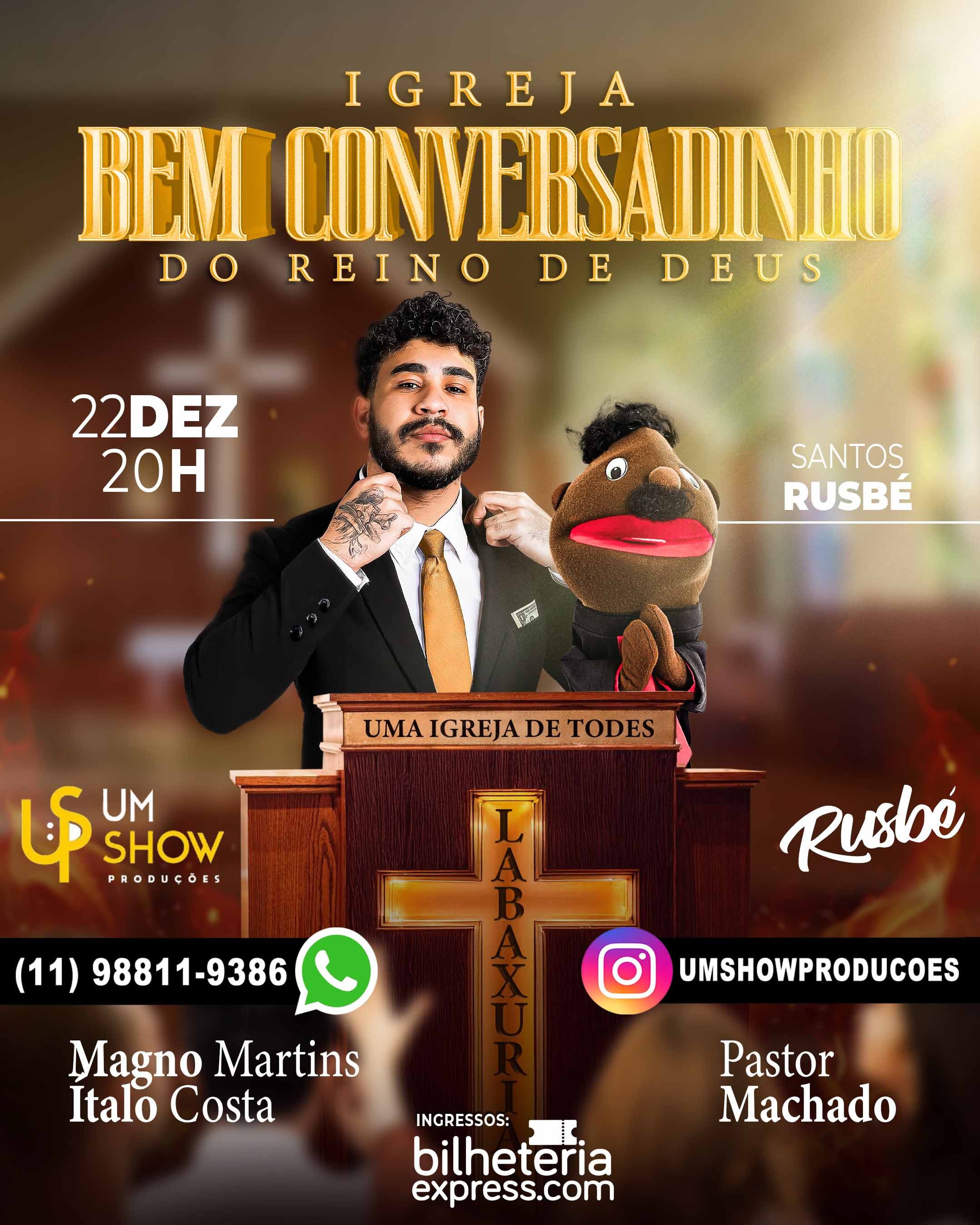 MAGNO MARTINS E PASTOR MACHADO EM SANTOS