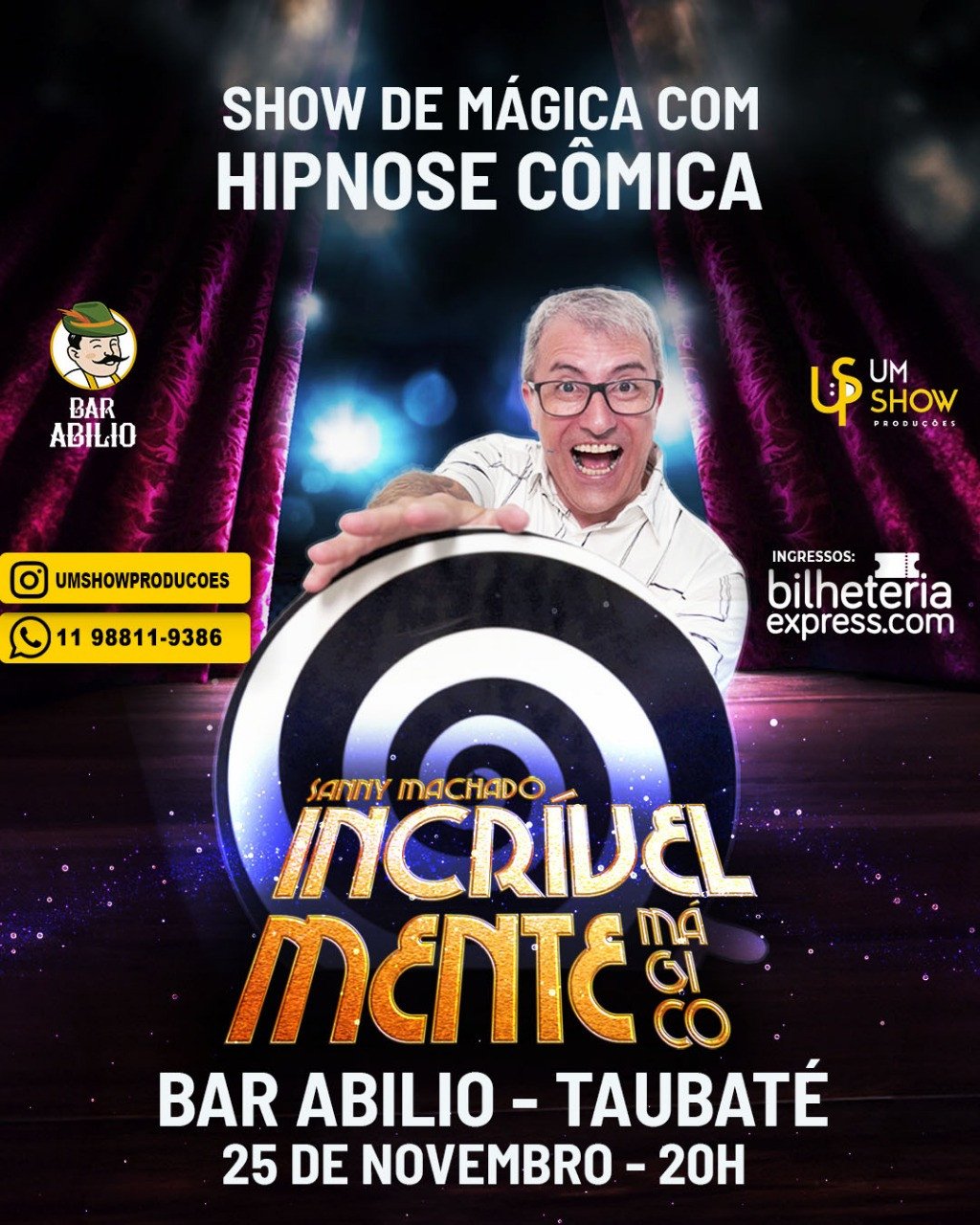 SANNY MACHADO MAGICA COM HIPNOSE EM TAUBATÉ