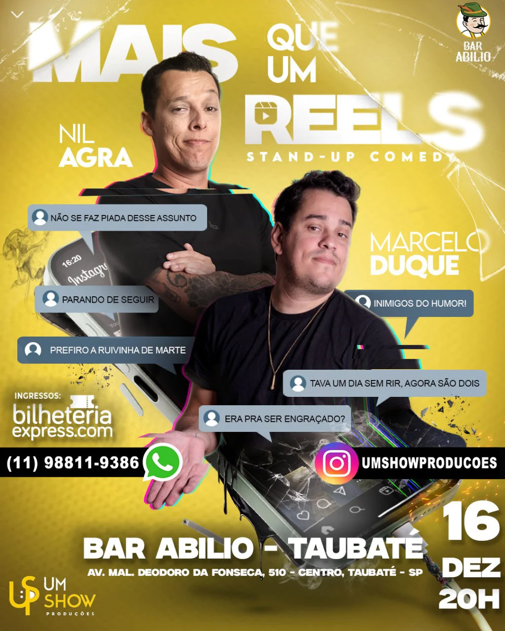NIL AGRA E MARCELO DUQUE EM TAUBATE