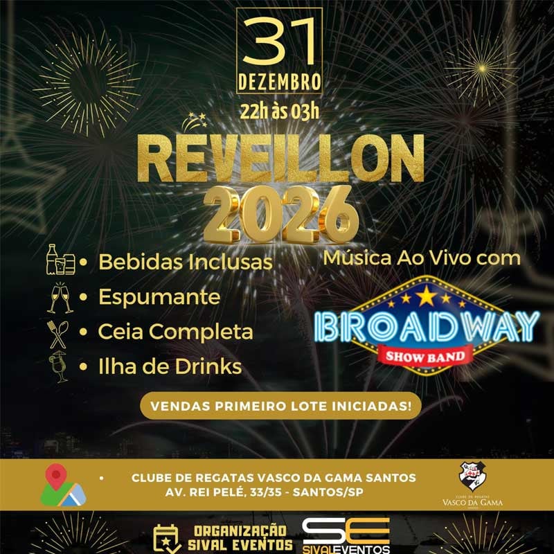 RÉVEILLON 2026 - Clube de Regatas Vasco da Gama