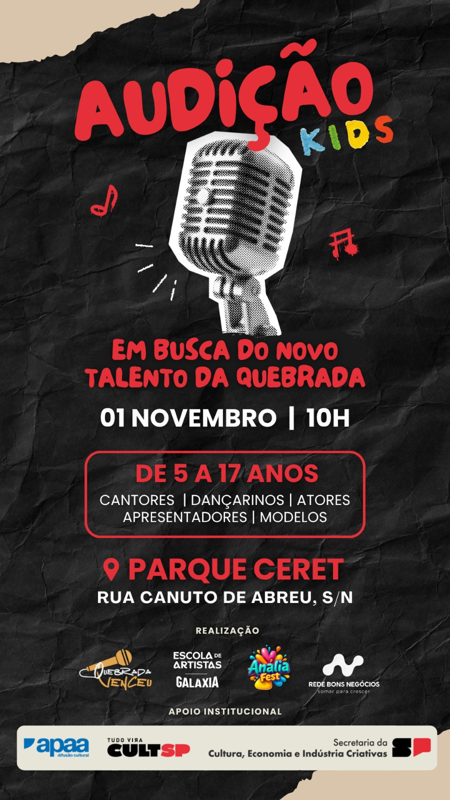 Audição Kids  Em Busca do Novo Talento da Quebrada