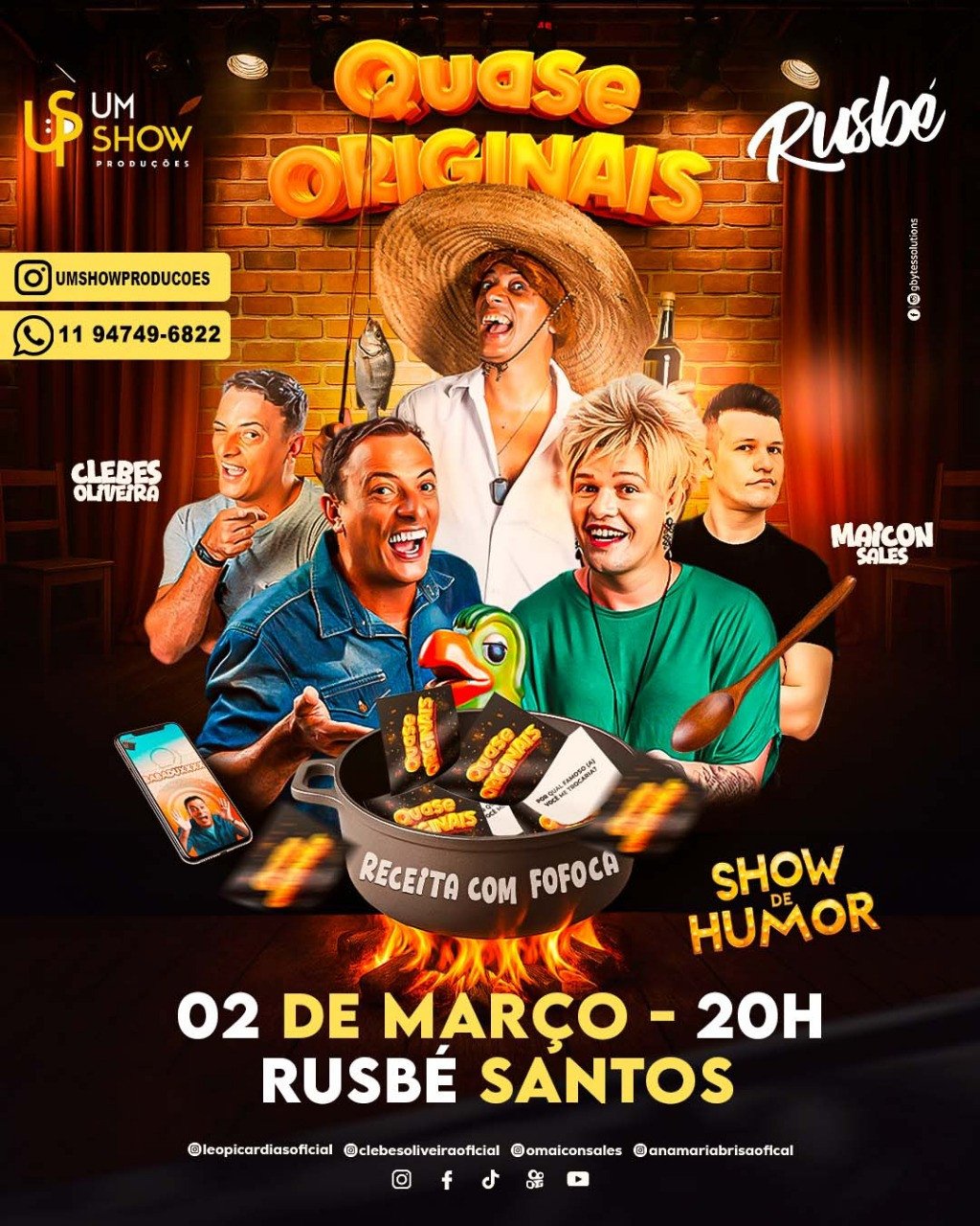 QUASE ORIGINAIS LEO PICADIAS E ANA MARIA BRISA EM SANTOS