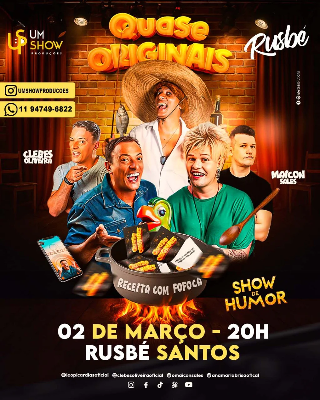 QUASE ORIGINAIS LEO PICADIAS E ANA MARIA BRISA EM SANTOS