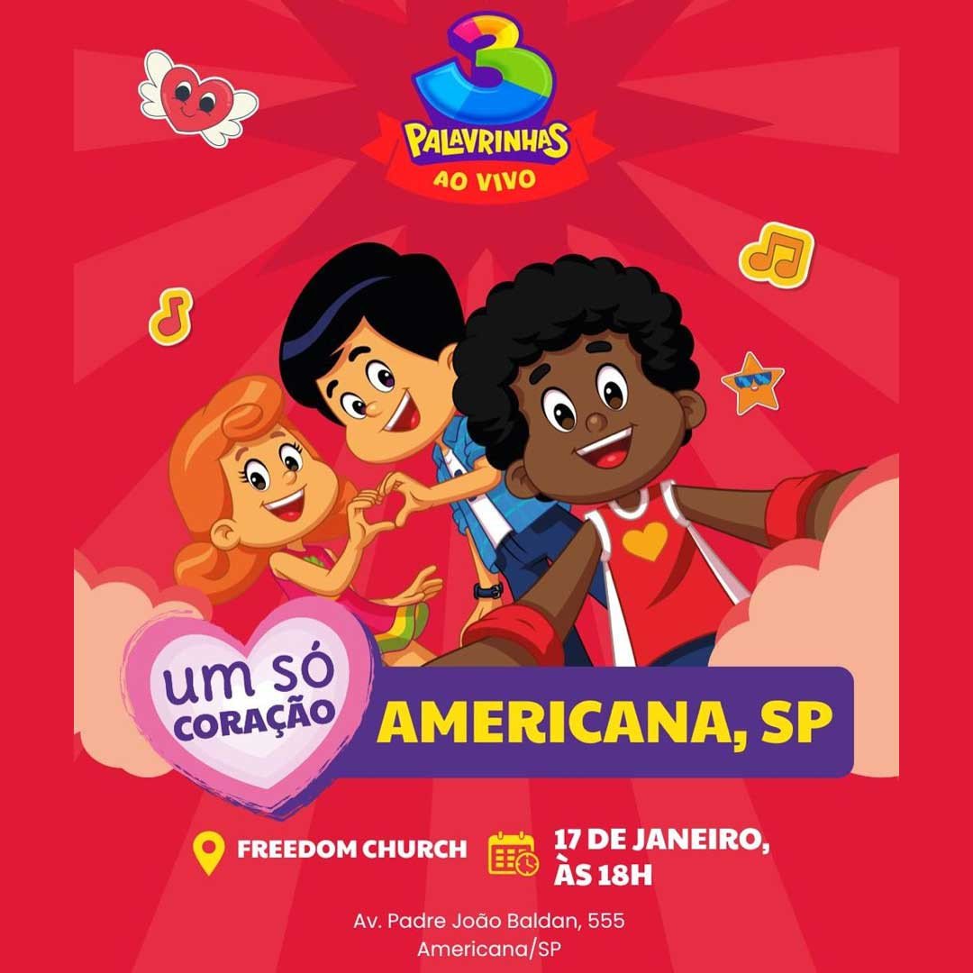 3 PALAVRINHAS EM AMERICANA - UM SÓ CORAÇÃO