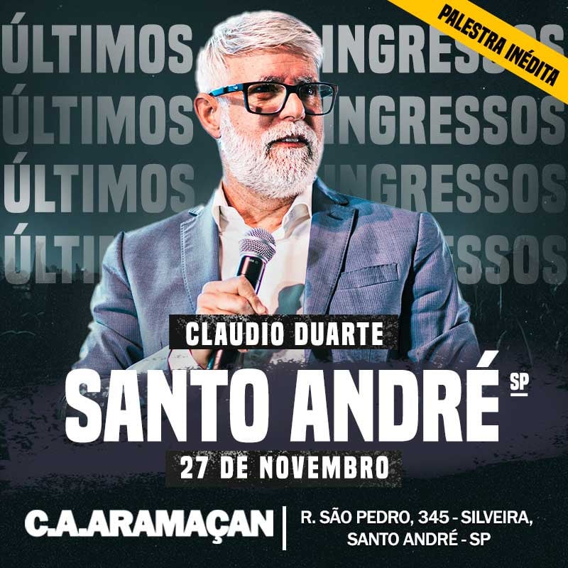 Claudio Duarte em Santo André - Palestra Inédita