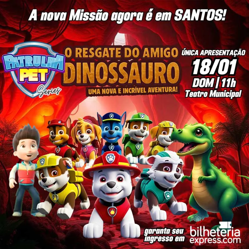 Patrulha Pet em Santos - O Resgate do amigo Dinossauro