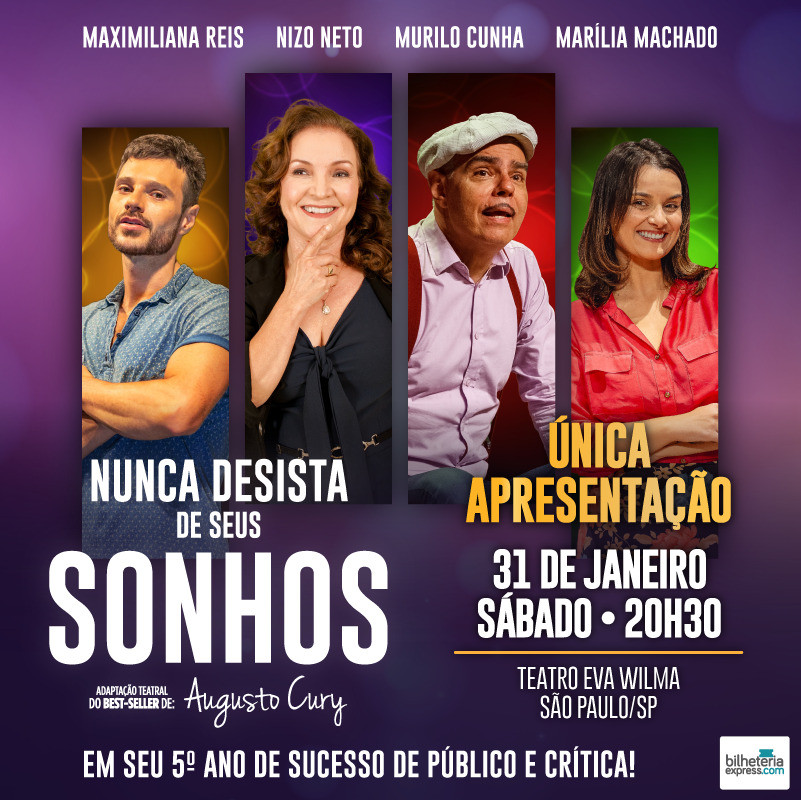 NUNCA DESISTA DOS SEUS SONHOS