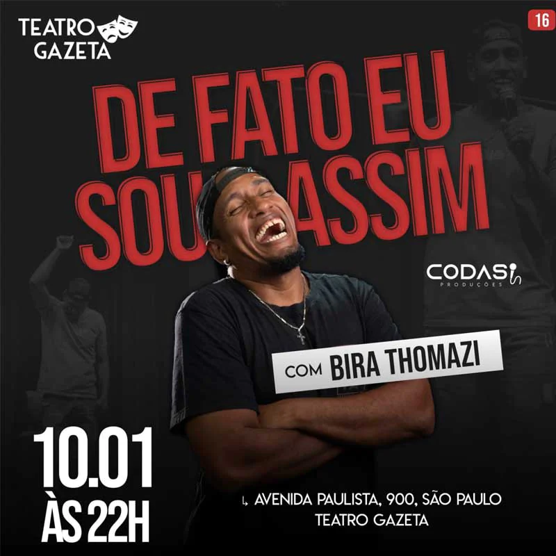 Bira Thomazi em show DE FATO EU SOU ASSIM