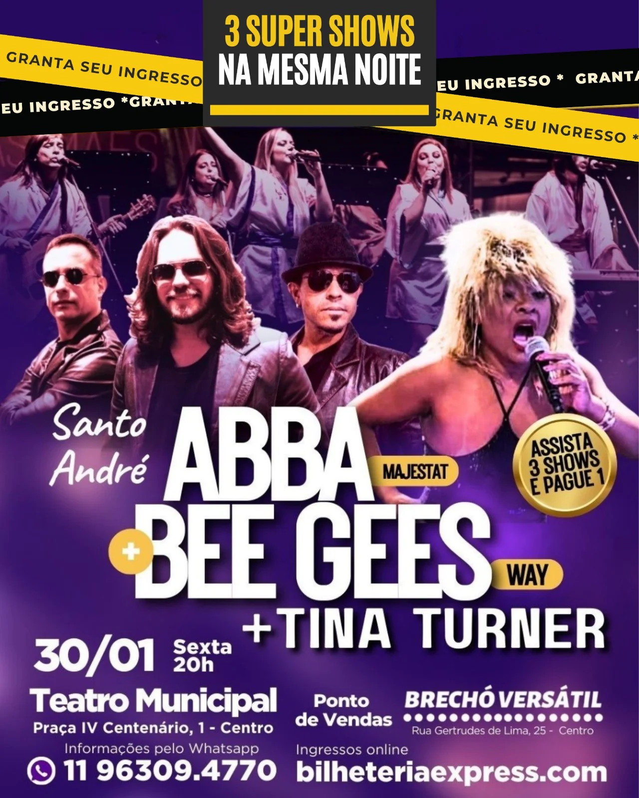 Abba + Bee Gees Show Tributo em Santo André