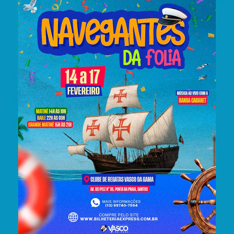 Matinê - CARNAVAL 2026 NAVEGANTES DA FOLIA