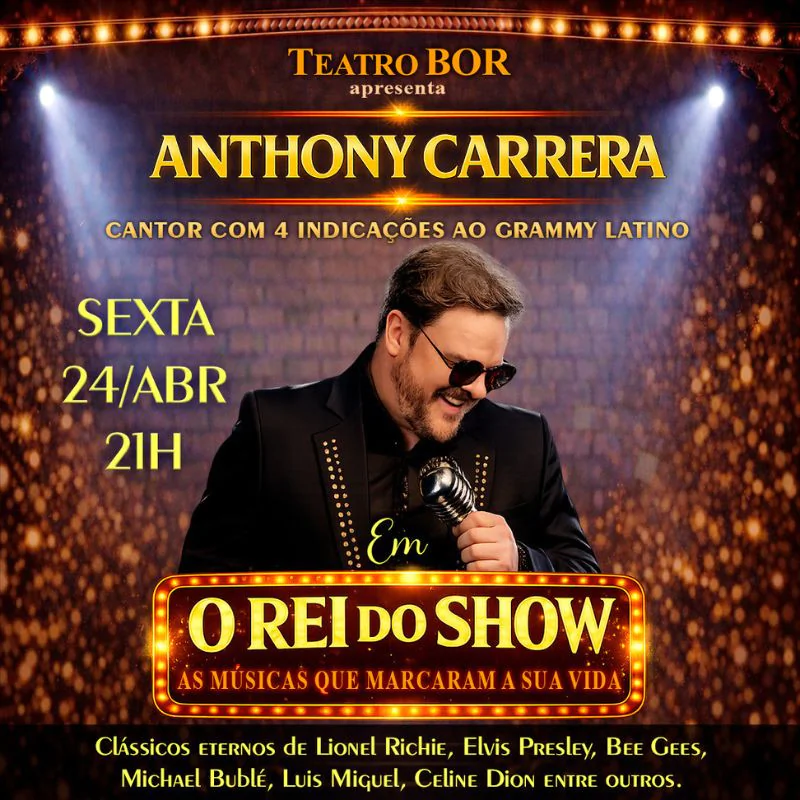 Anthony Carrera em O Rei do Show - Músicas que Marcaram a Sua Vida