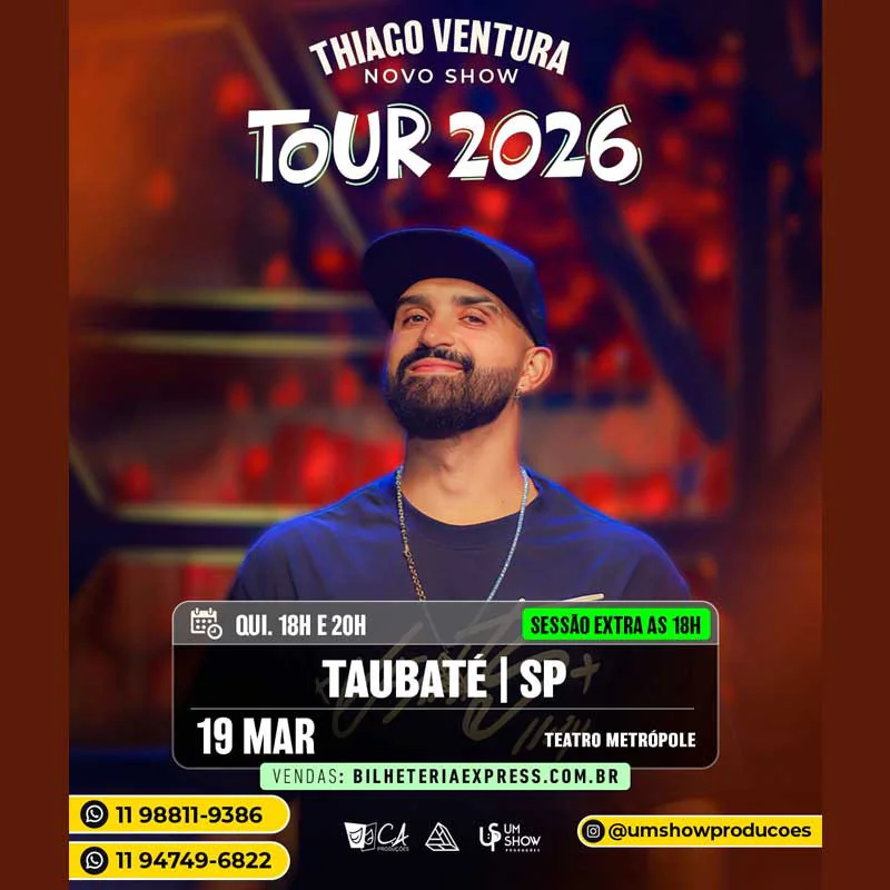 Thiago Ventura - Novo Show - Lado a Lado - Taubaté