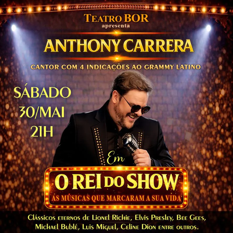Anthony Carrera em O Rei do Show - Músicas que Marcaram a Sua Vida