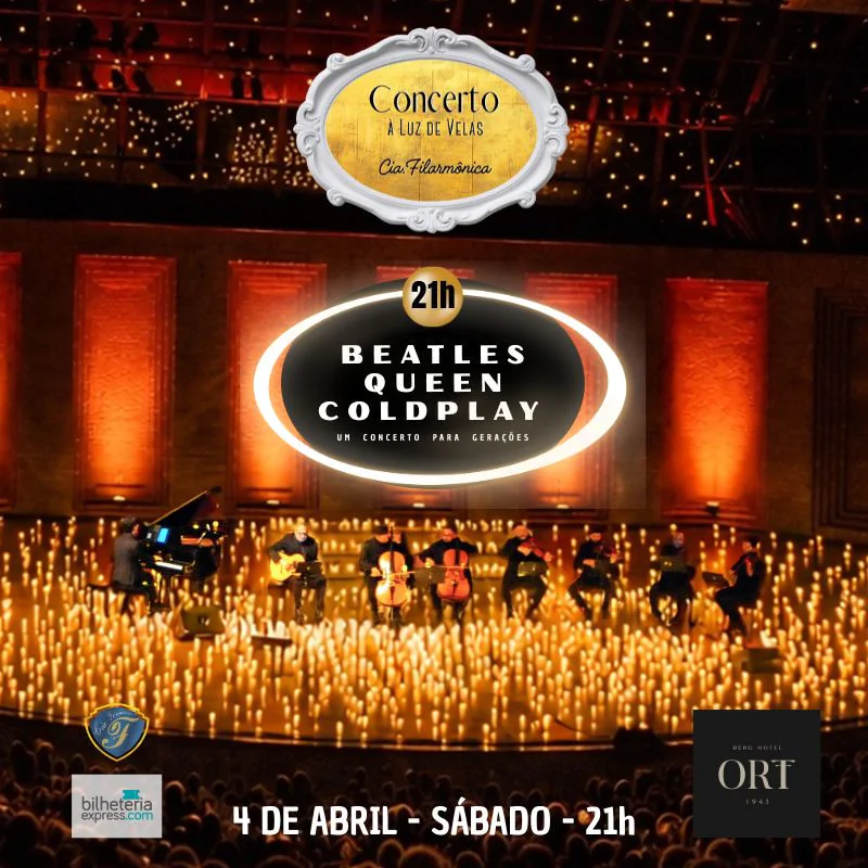 Concerto à Luz de Velas Um Concerto para Gerações - BEETLES, QUEEN e COLDPLAY