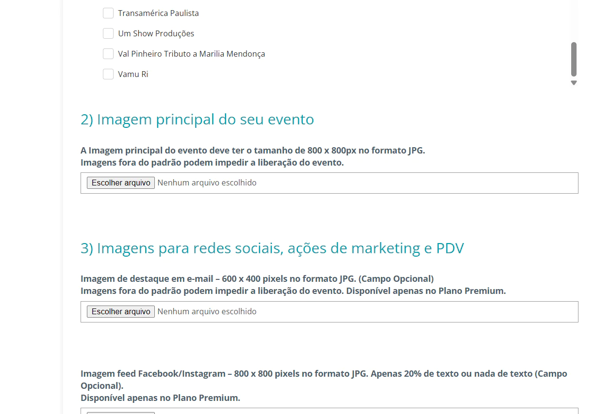Evento teste ingressos