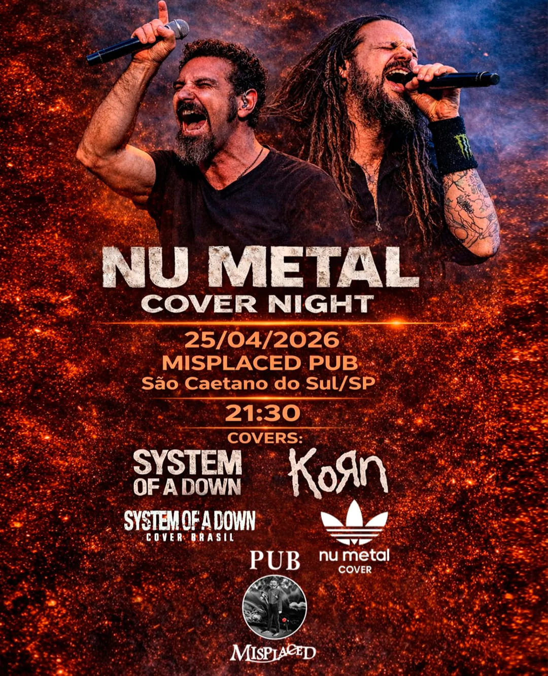 Nu Metal Cover Night no Misplaced