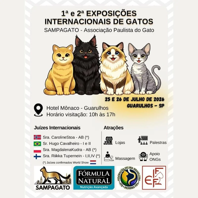 1ª e 2ª Exposições Internacionais de Gatos