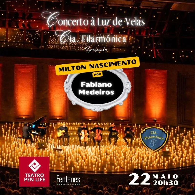 Concerto à Luz de Velas: Fabiano Medeiros Canta Milton Nascimento