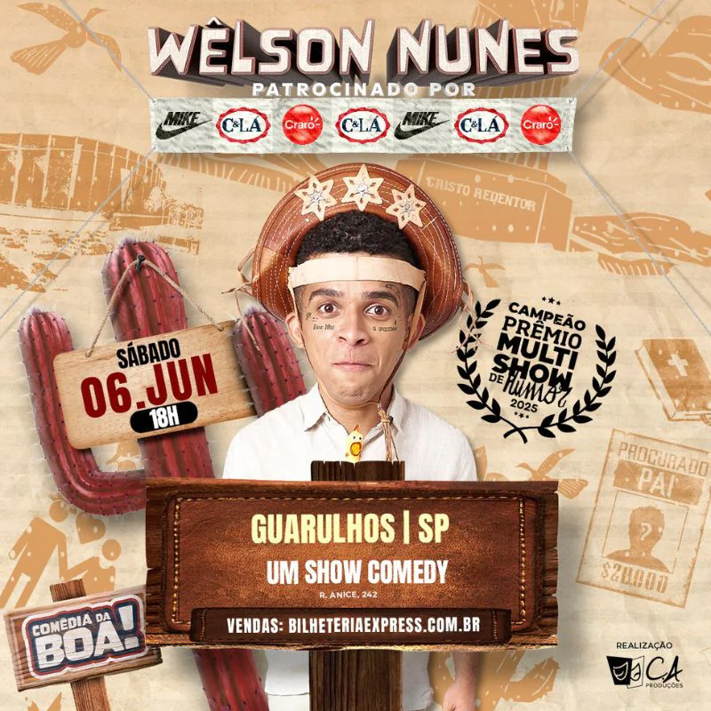 Wêlson Nunes em Guarulhos | Comédia da Boa
