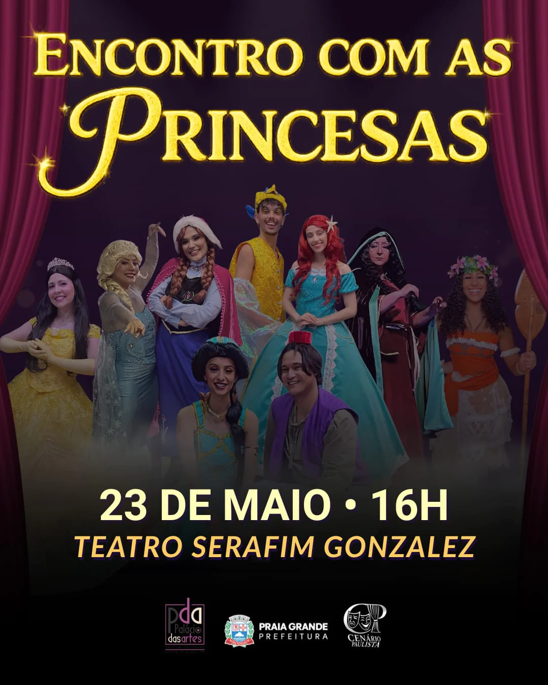 Encontro com as Princesas: Um Musical Mágico para Toda a Família no Teatro Serafim Gonzalez