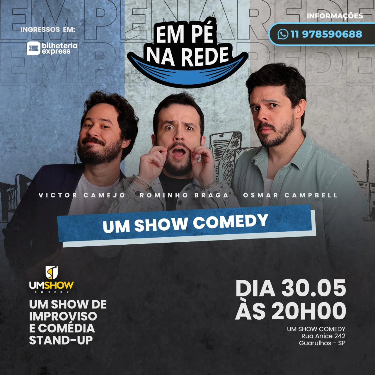 EM PÉ NA REDE EM GUARULHOS