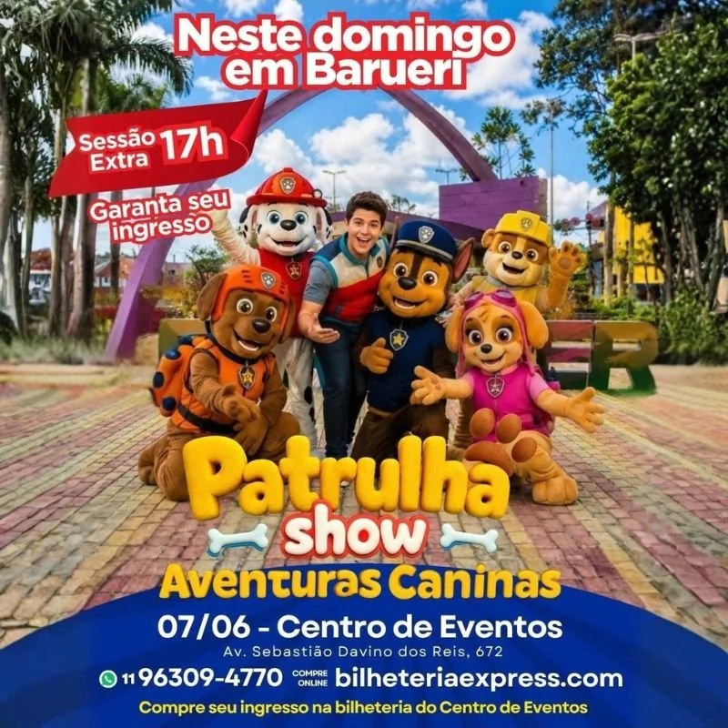 Patrulha Show Aventuras Caninas em Barueri