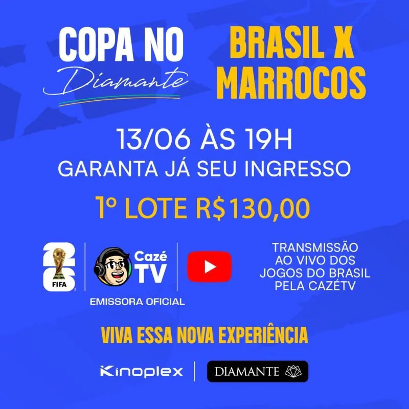 Copa no Diamante | Transmissão: Brasil x Marrocos