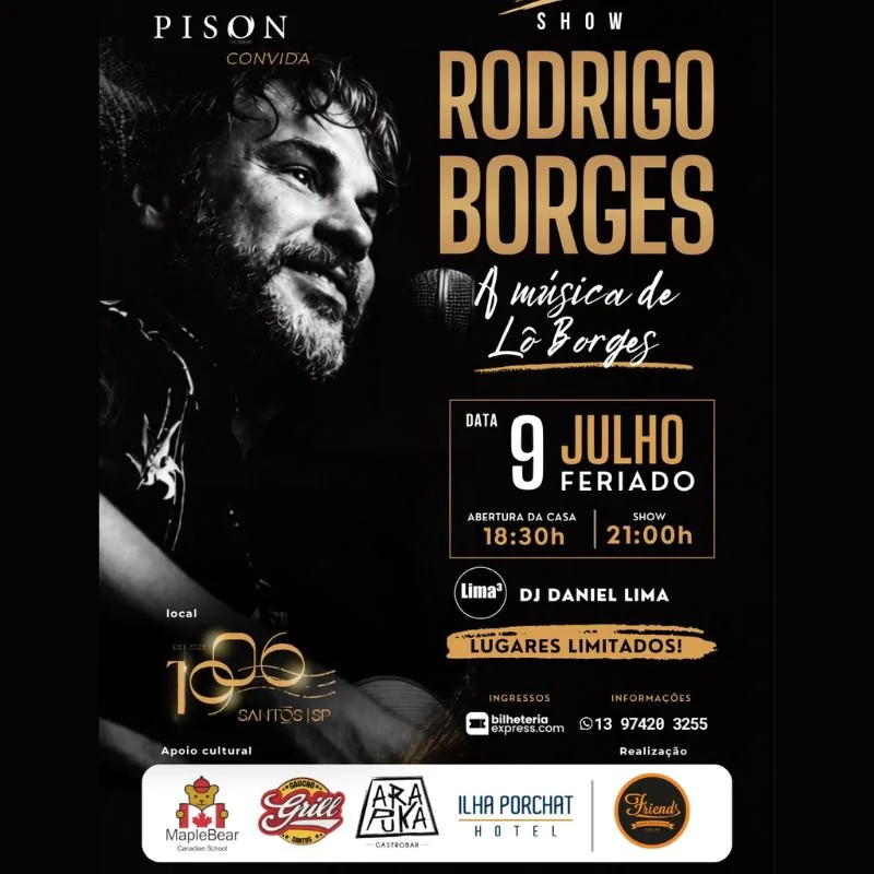 Rodrigo Borges Ao Vivo em Santos | Show Imperdível