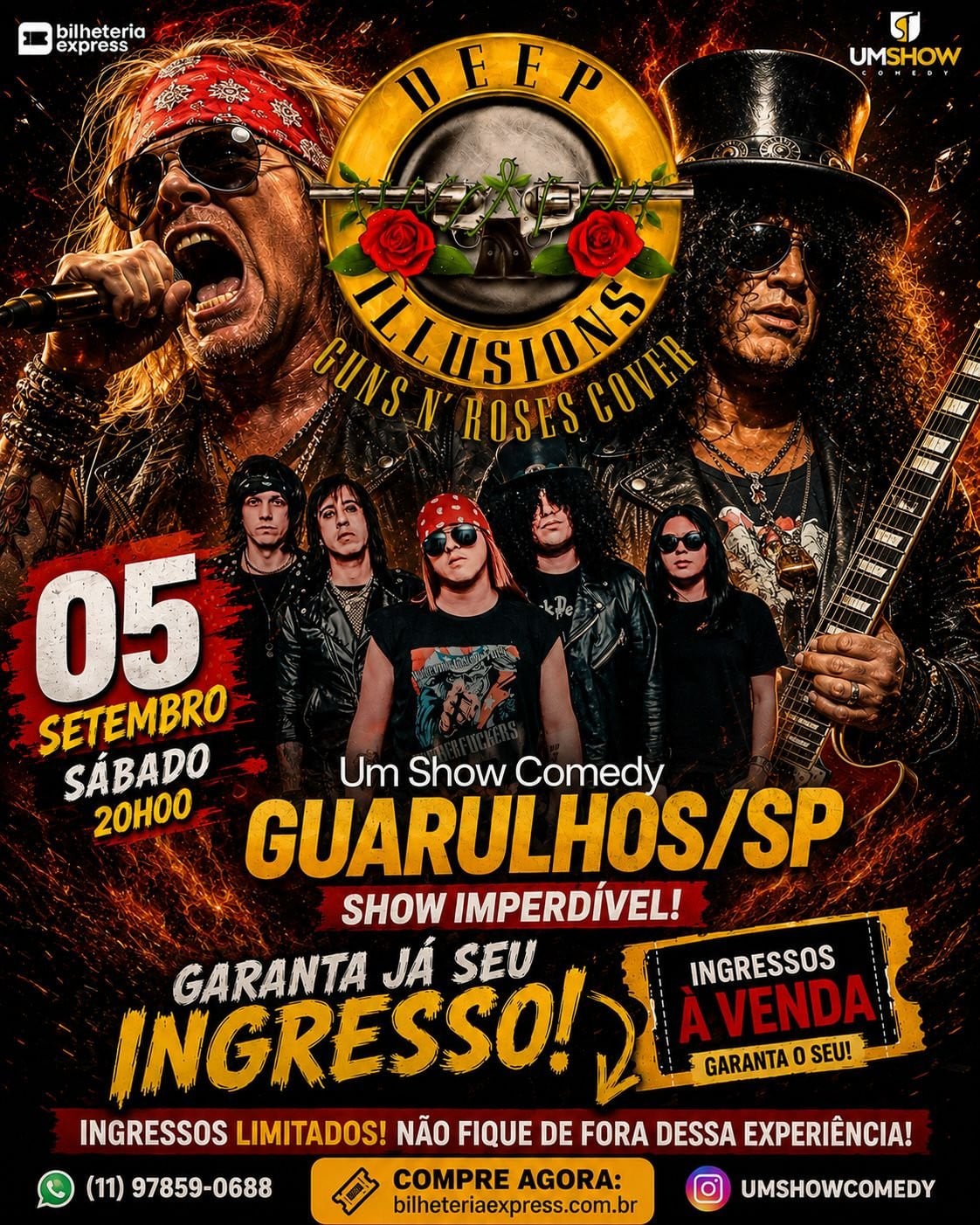 Guns N Roses Cover em Guarulhos - Deep Illusions