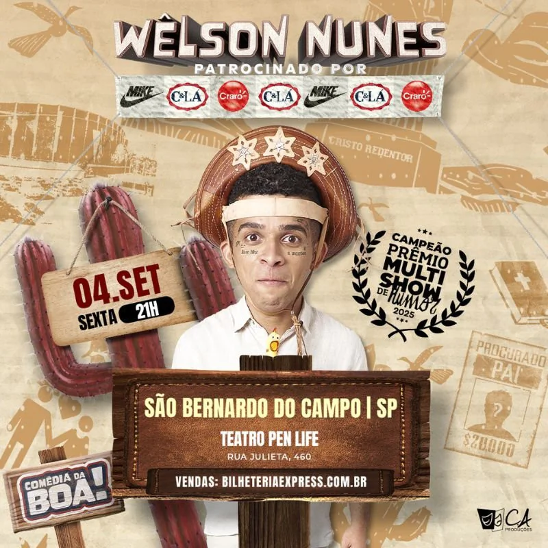 Wêlson Nunes no Teatro PEN LIFE | Comédia da Boa