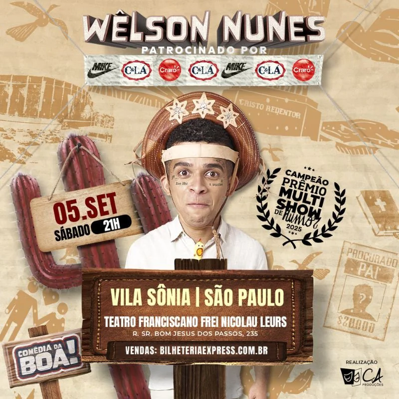 Wêlson Nunes na Vila Sônia | Comédia da Boa