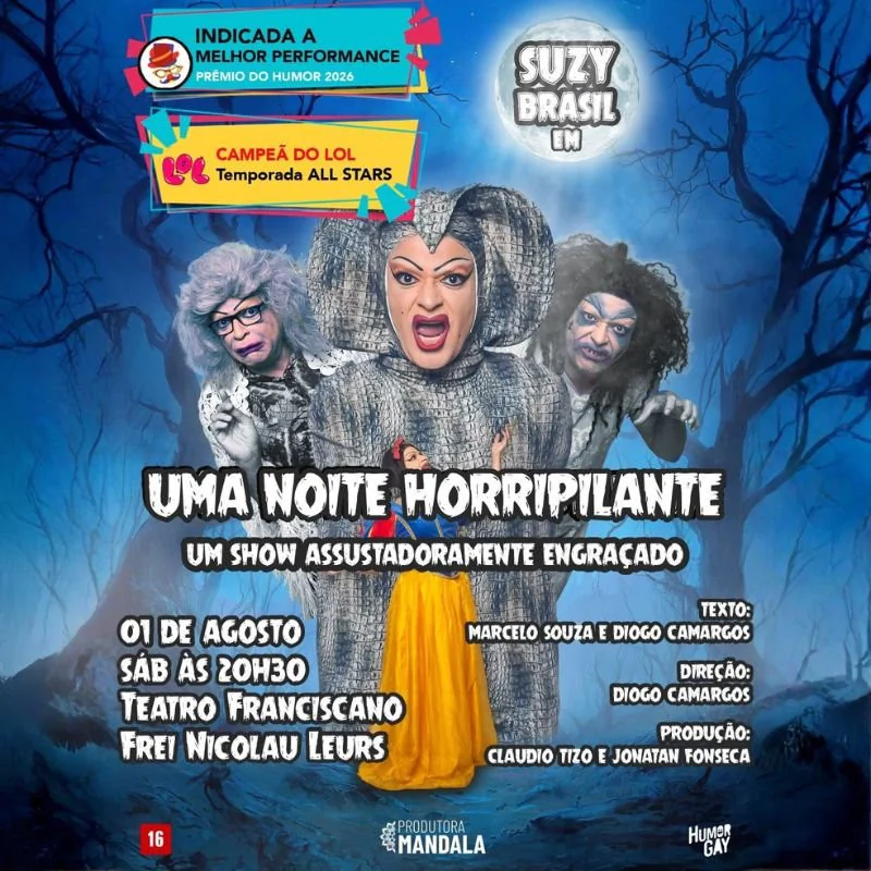 Suzy Brasil em "Uma Noite Horripilante" na Vila Sônia 