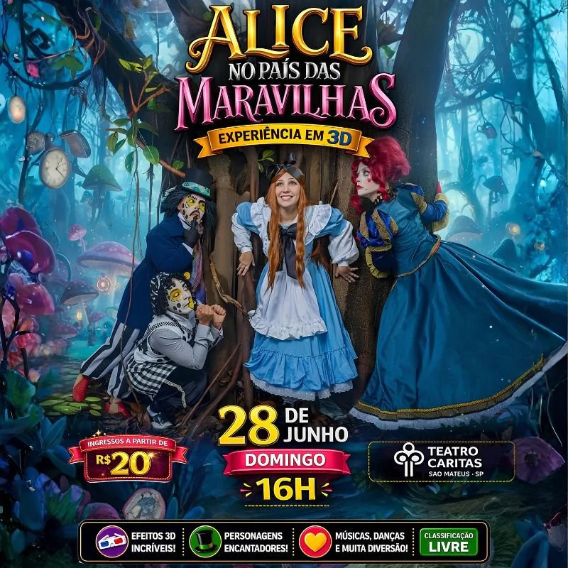 Alice no País das Maravilhas - No Teatro Caritas