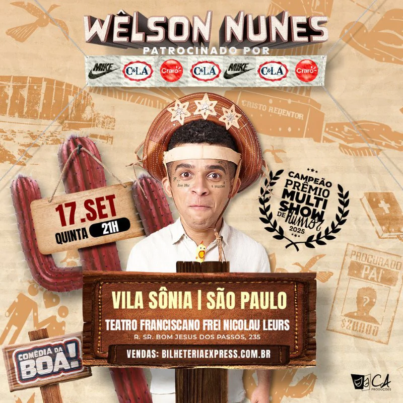 Wêlson Nunes na Vila Sônia | Comédia da Boa