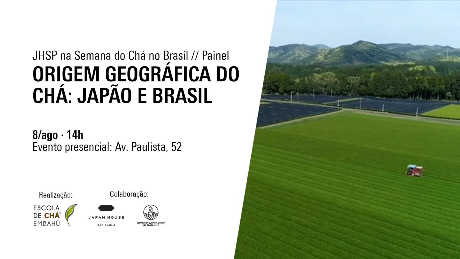 Painel - Origem geográfica do chá: Japão e Brasil