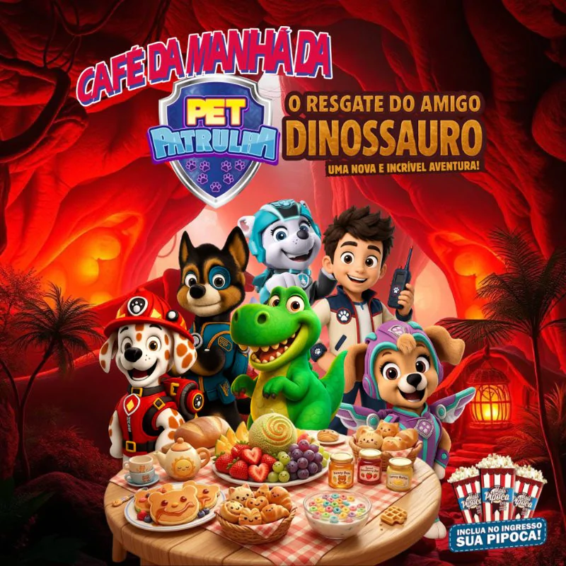 Café da Manhã da Pet Patrulha: O Resgate do Amigo Dinossauro