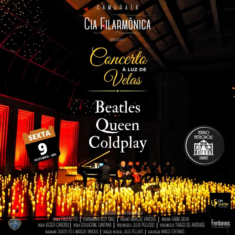 Concerto À Luz de Velas - Beatles, Queen e Coldplay