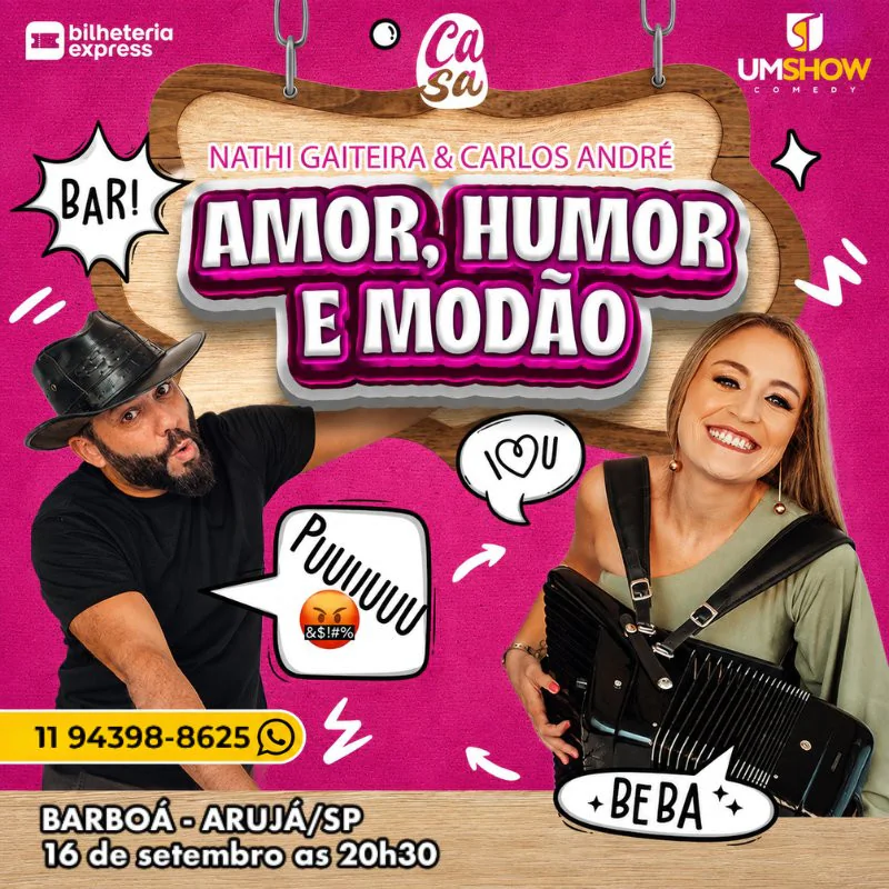 Nathi Gaiteira em Arujá - Amor, Humor e Modão