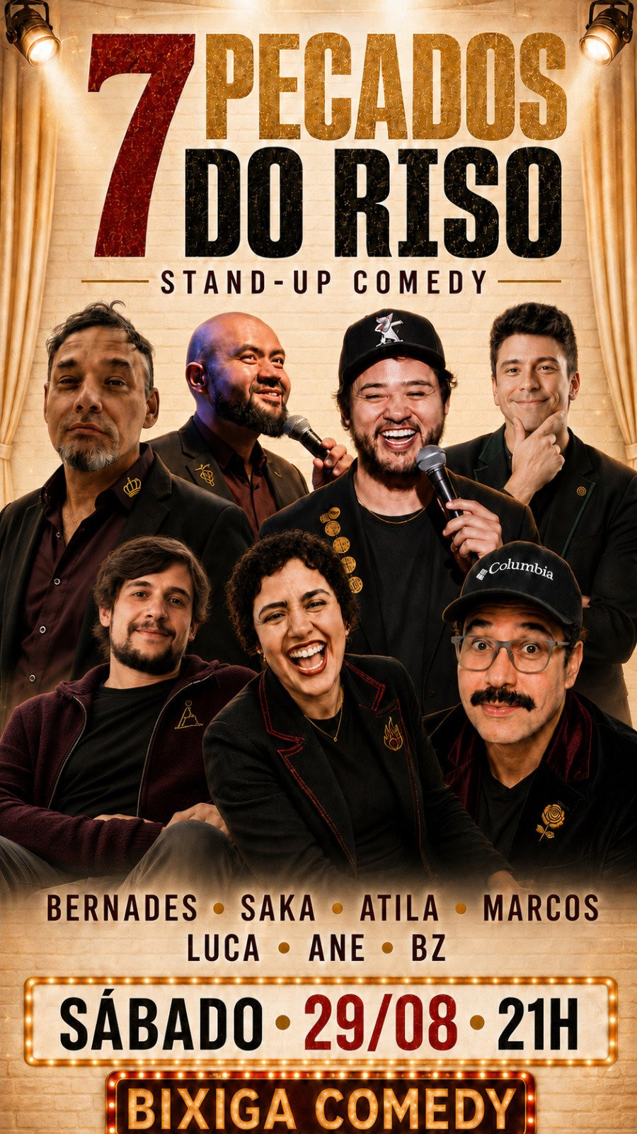 7 Pecados do Riso - Stand Up Comedy - São Paulo - Bixiga Comedy