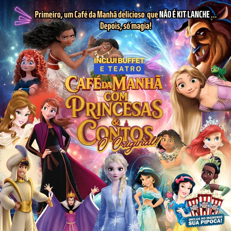 Café da Manhã com Princesas e Contos