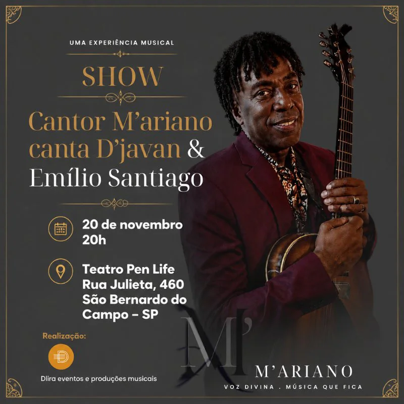 Cantor M'Ariano canta D'Javan & Emílio Santiago