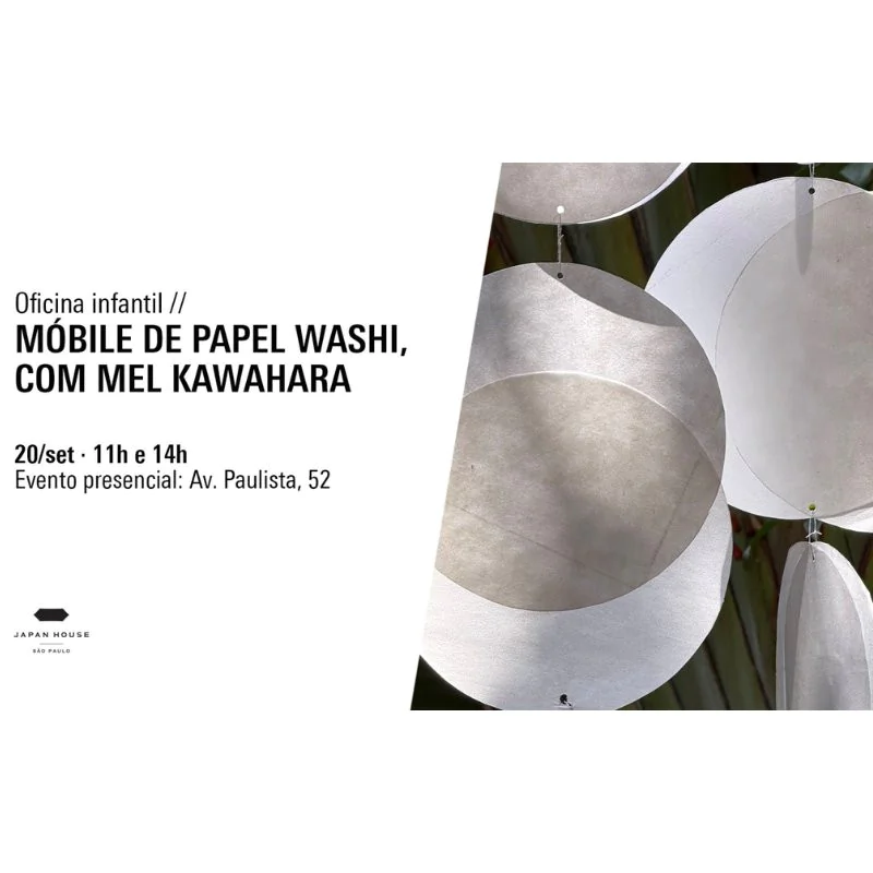 Oficina infantil | Móbile de papel washi, com Mel Kawahara