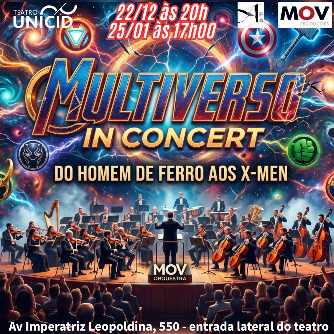 Multiverso In Concert - do Homem de Ferro aos X-men