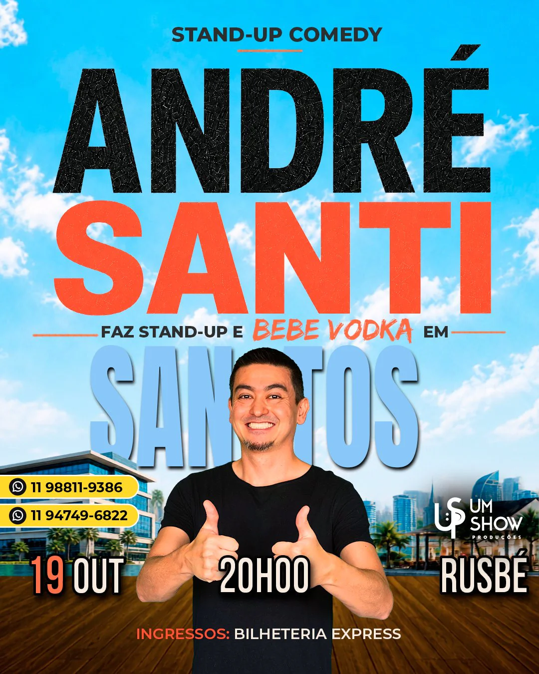 André Santi em Santos no Rusbé