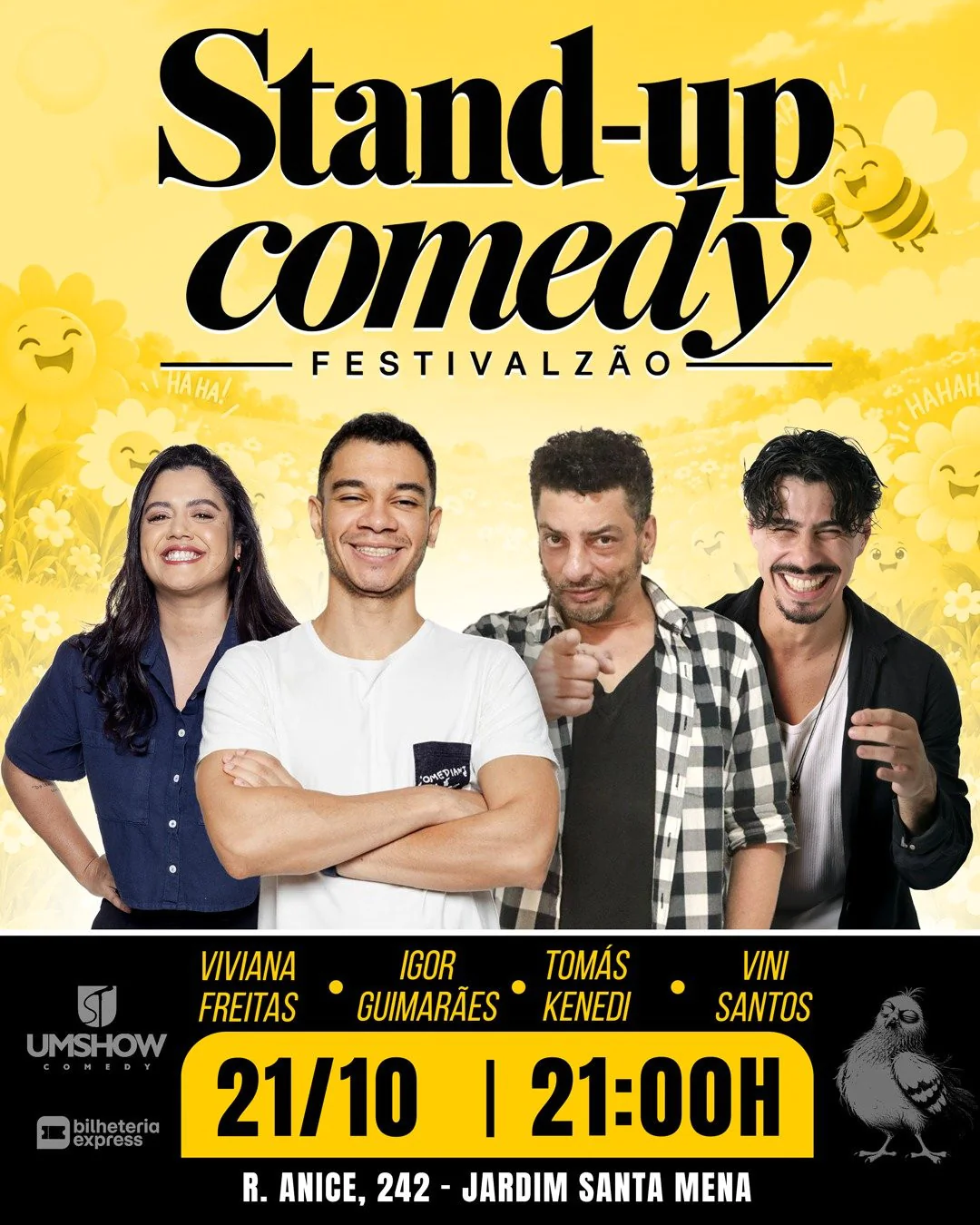 Igor Guimarães, Viviane Freitas, Vini Santos e Tomas Kenedi em Guarulhos
