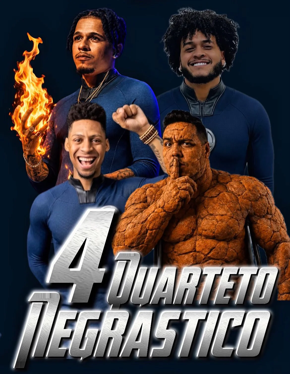 Pablo, Romarinho, Smith e Amatto em Guarulhos - Quarteto Negrastico
